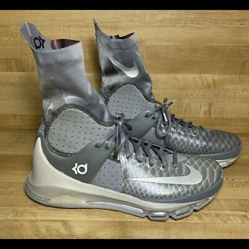 Nike KD 8 Elite Grey White Basketball Shoes Men’s Size 8.5 Kevin Durant